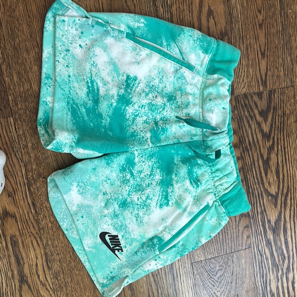 Nike Aqua and White Athletic Shorts